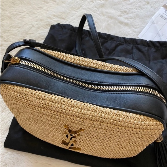Yves Saint Laurent YSL Raffia Camera Bag - Picture 10 of 16